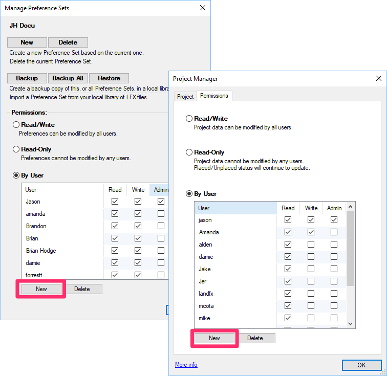 update list preference manager