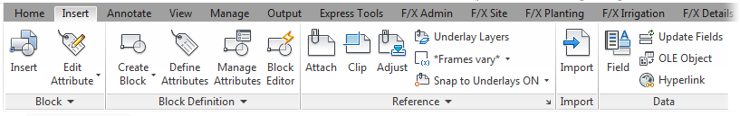 AutoCAD ribbons visible