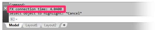 FX Connection time message in Command line