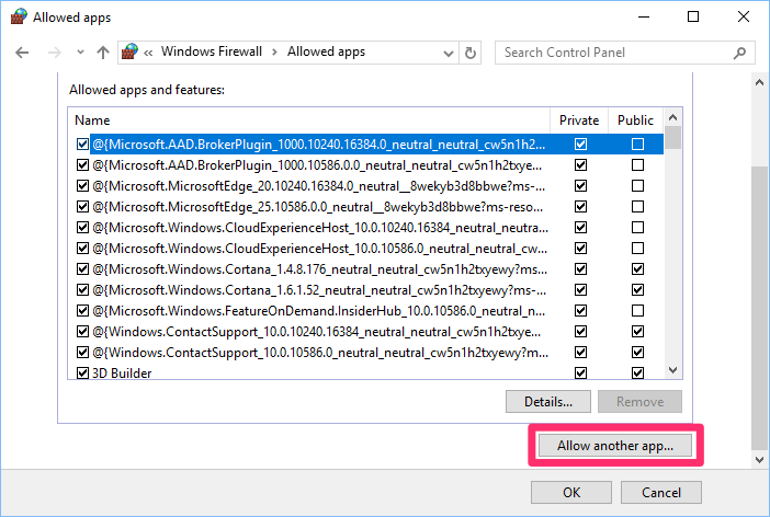 mega privacy firewall exception