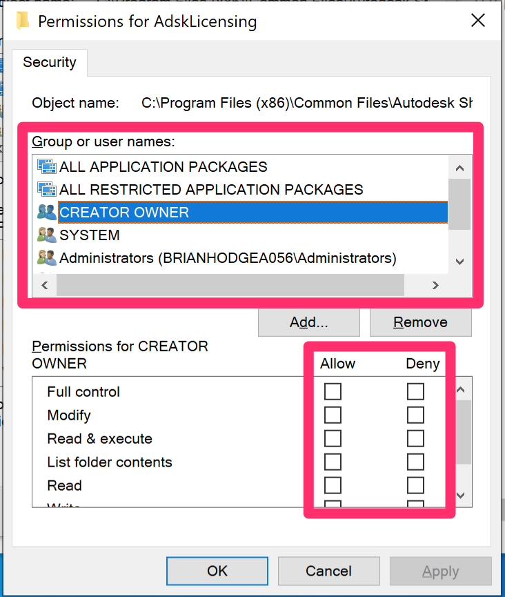 Change File Or Folder Permissions And Add A User Account To The Permissions