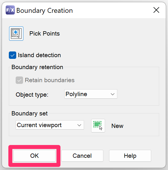 Create a Closed Hatch Boundary