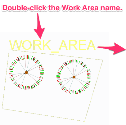 Double-click Work Area name