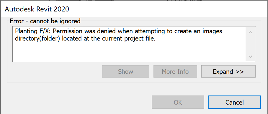 Permission was denied when attempting to create an images directory (folder) located at the current project file