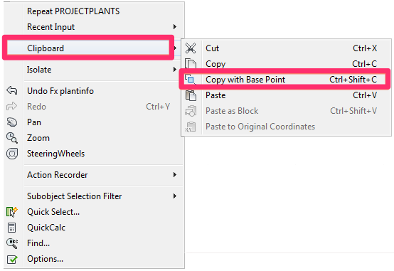 Copying a plant from another DWG file