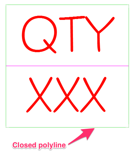 Draw closed polyline around block boundary