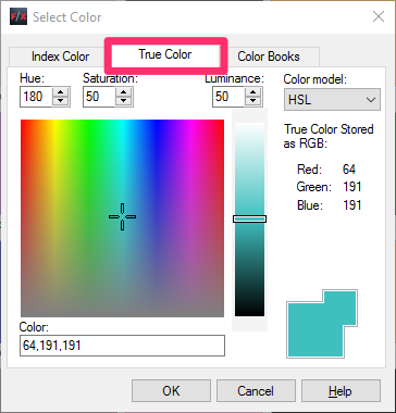 Select Color dialog box