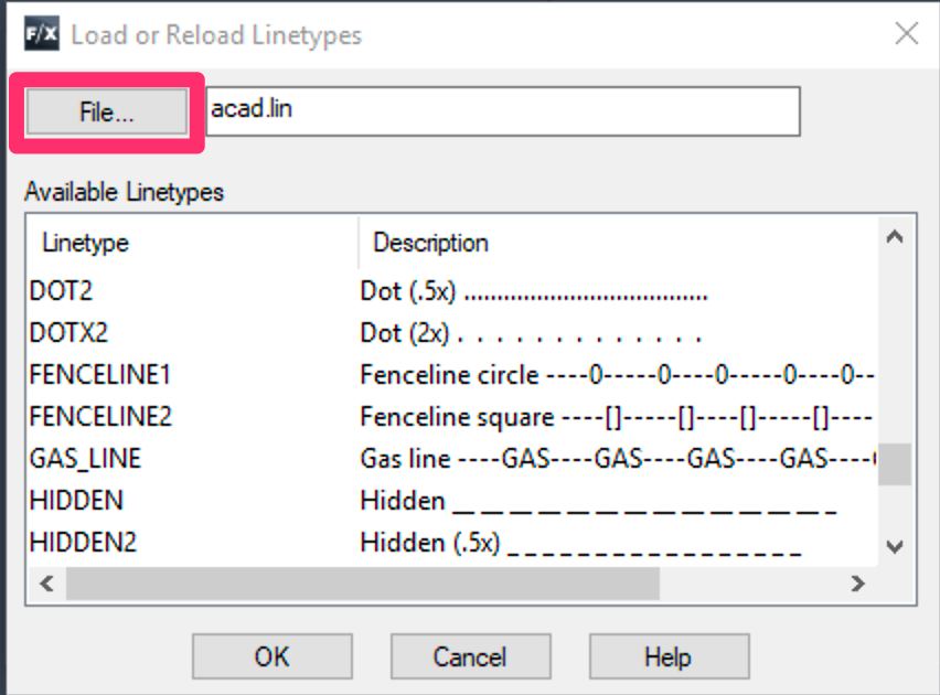 lin file autocad