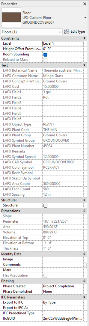 Shared parameters filled in