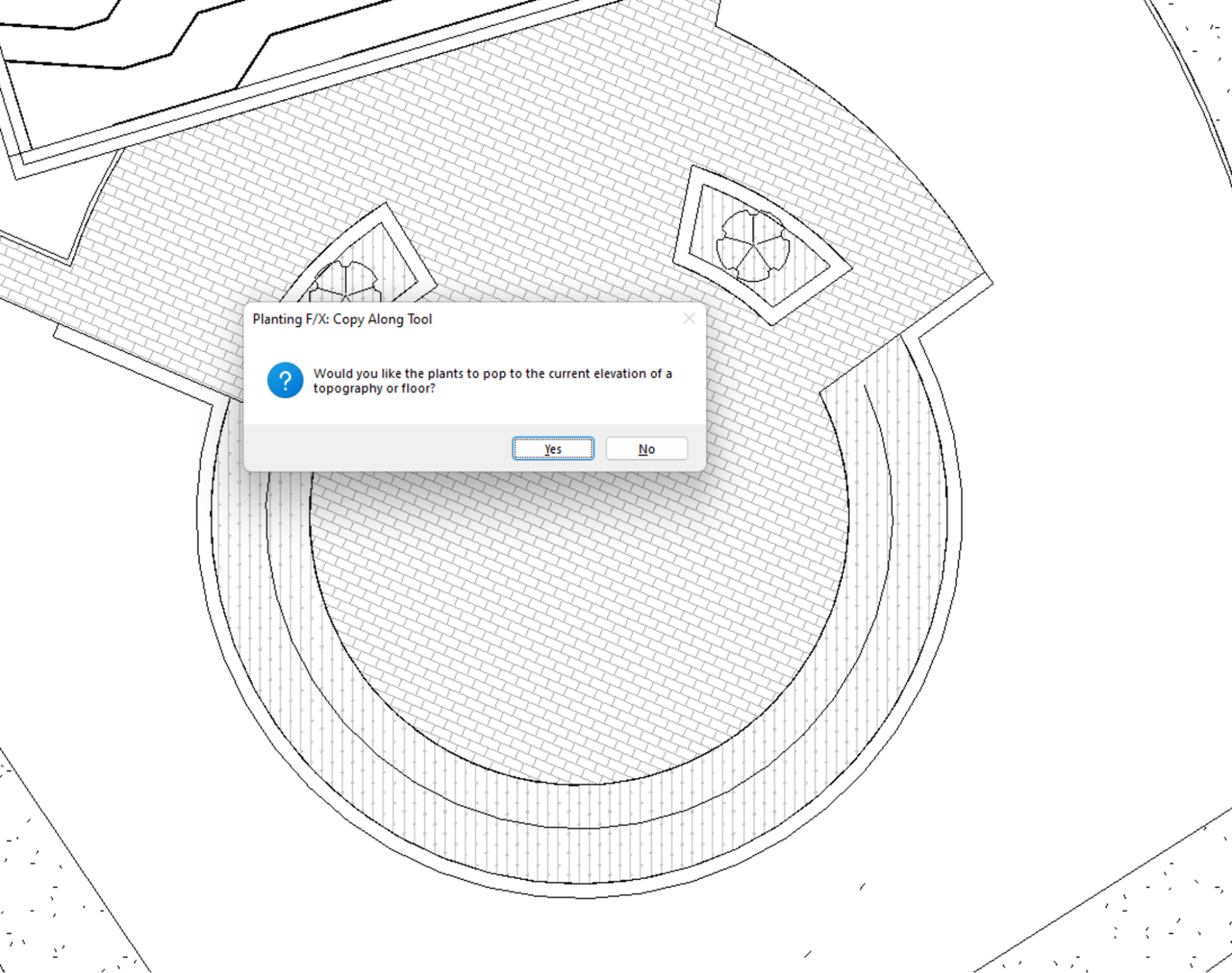 Would you like the plants to pop to the current elevation of the detected topography or floor?