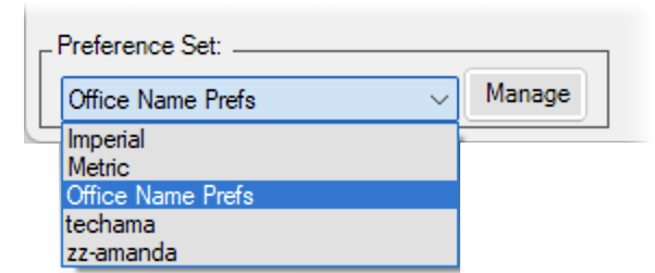 Menu of Preference Sets