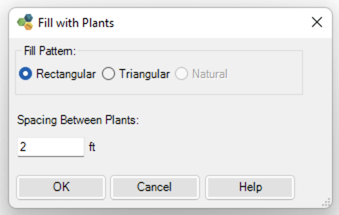 Fill with Plants dialog box