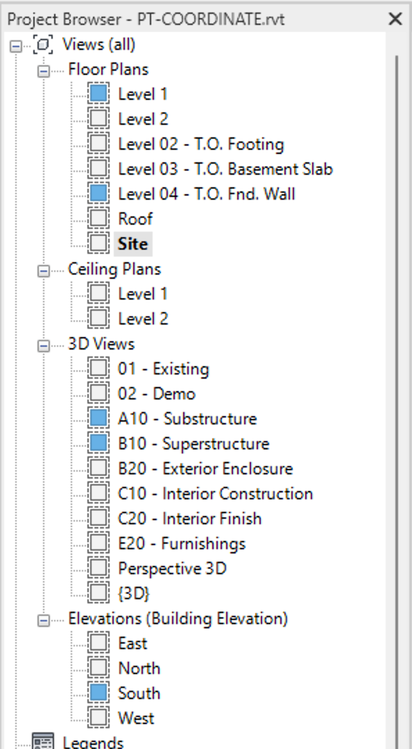 3D view in Revit