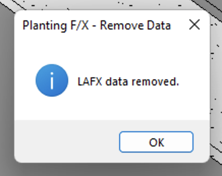 LAFX data removed message