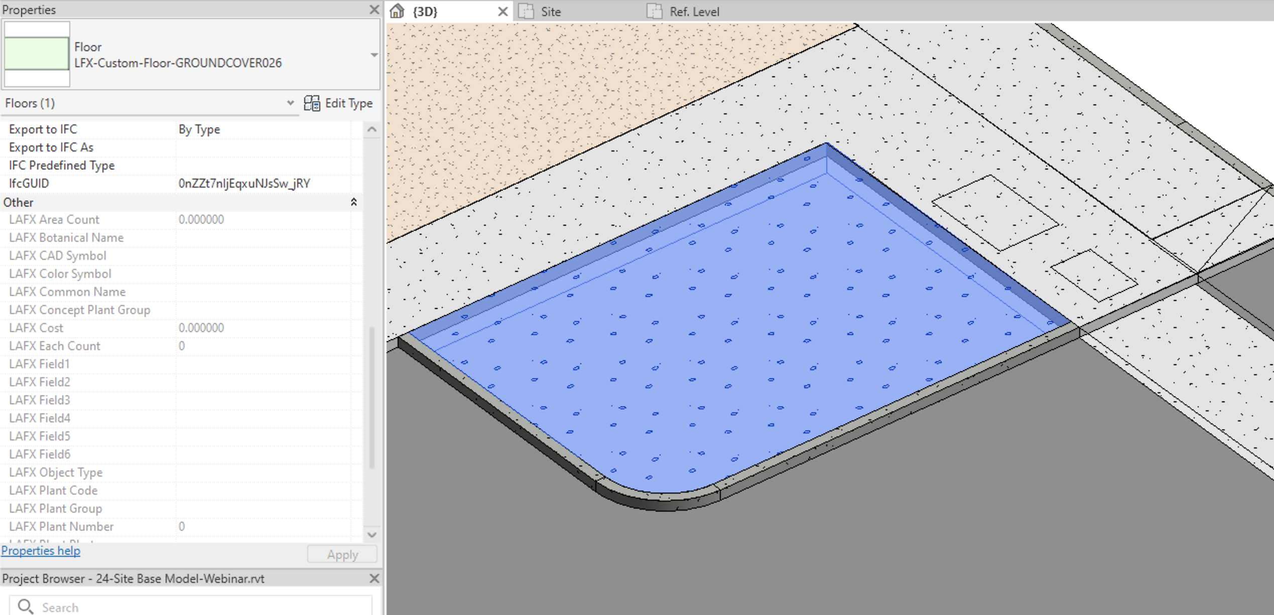 Object after having associated LAFX parameter data removed