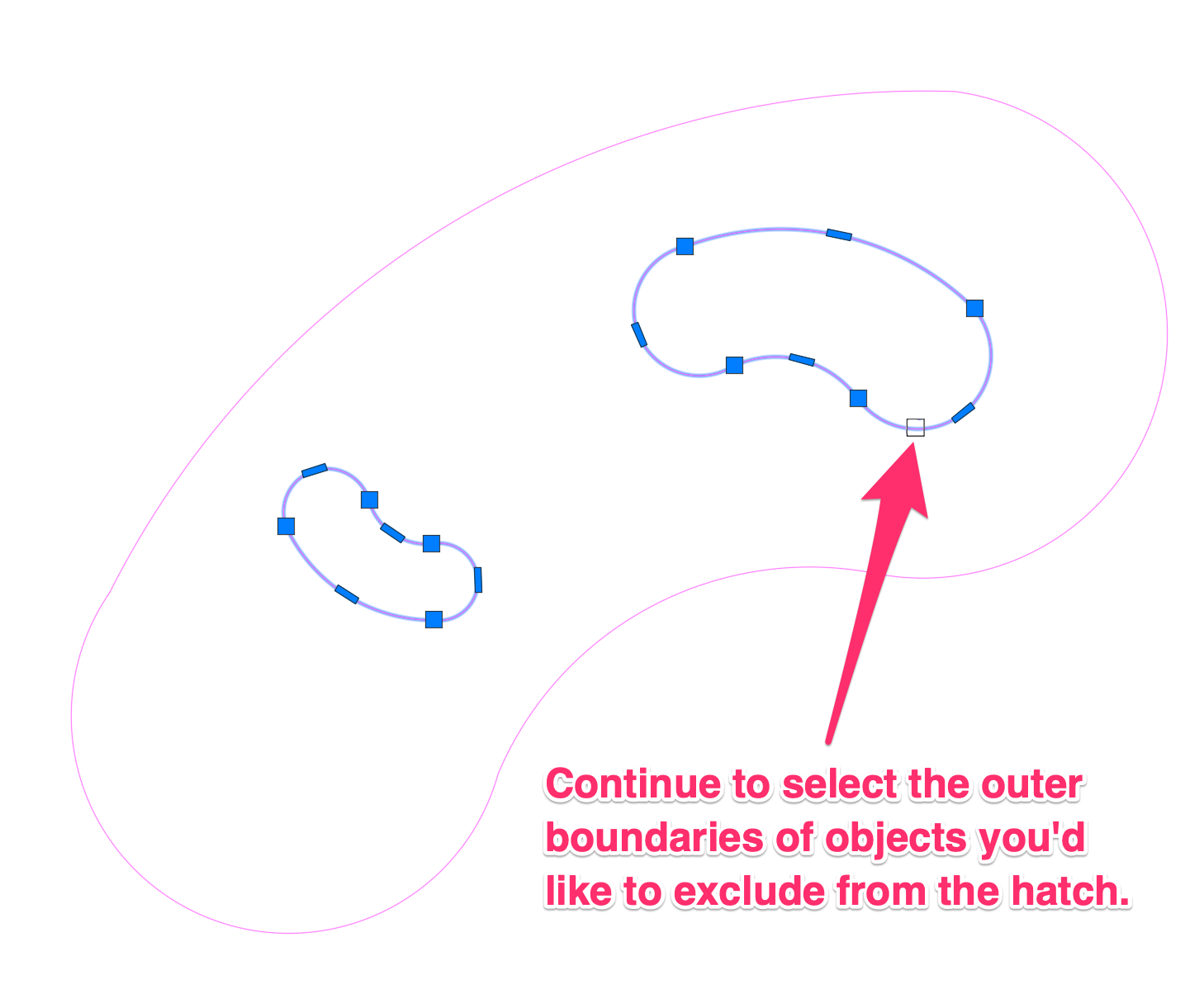 Continue selecting boundaries to exclude