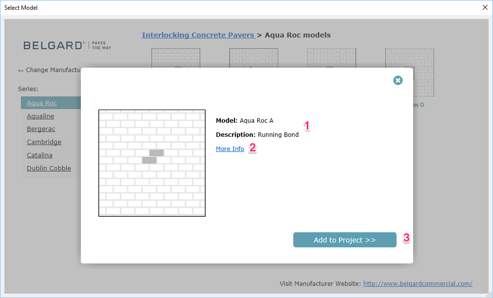 Configuring a hardscaping material model