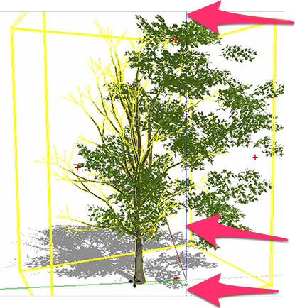 Selecting a symbol in SketchUp and verifying its axes