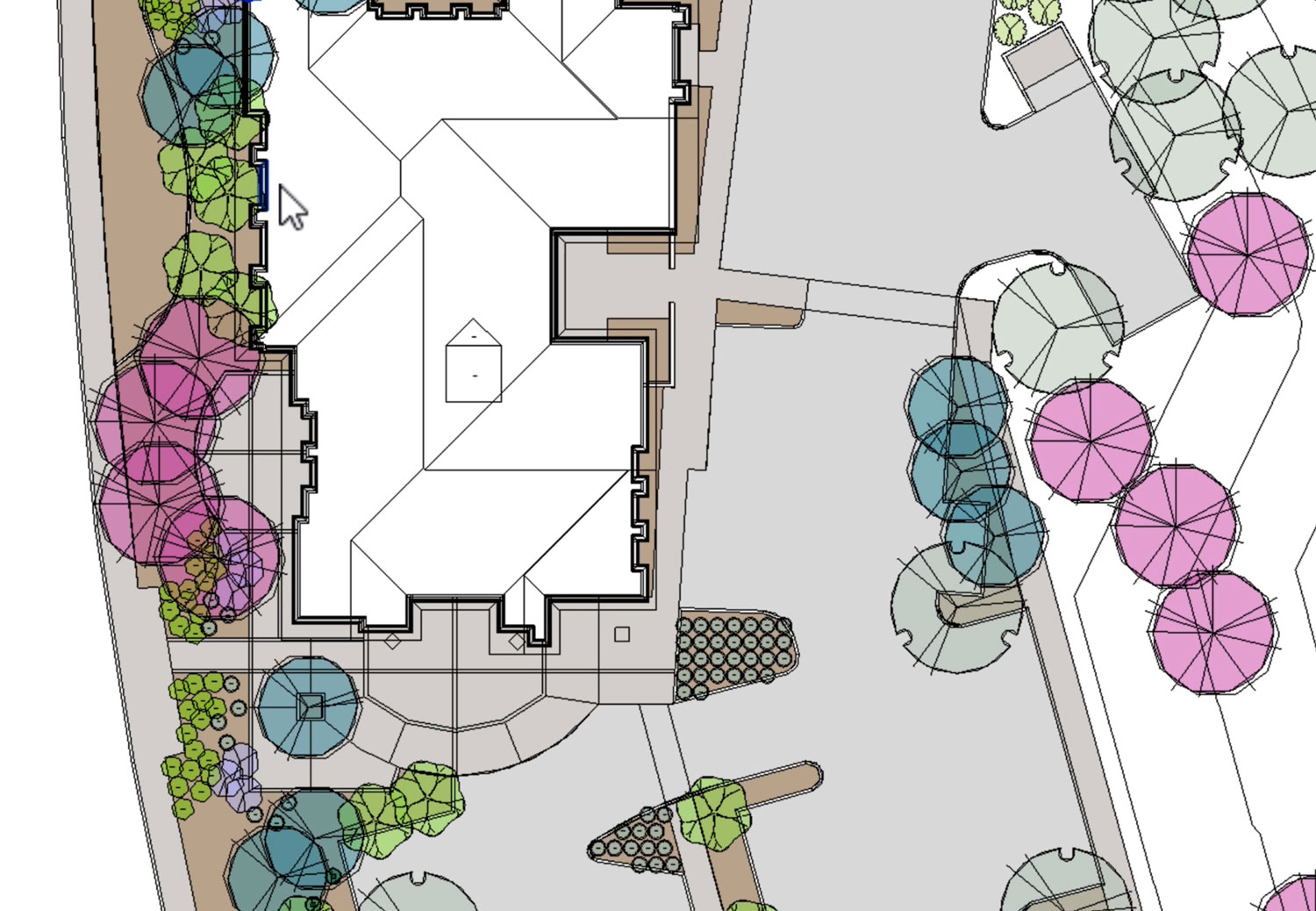 Colorize landscape plans