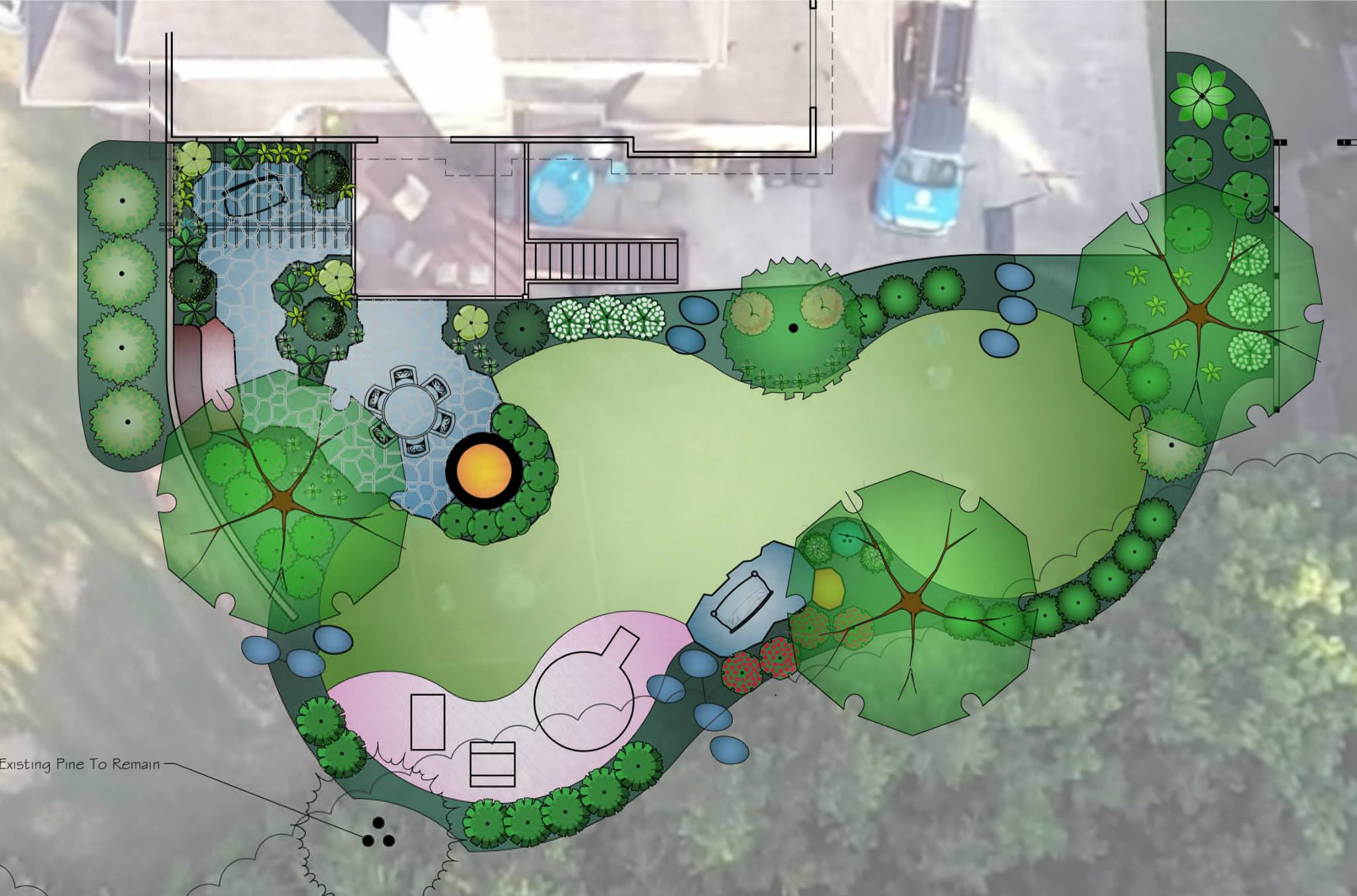 Colorize landscape plans