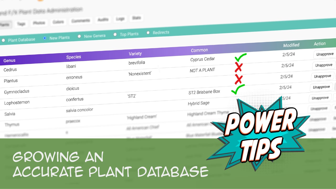 Power Tip: Botanical Nomenclature and the Land FX Plant Database